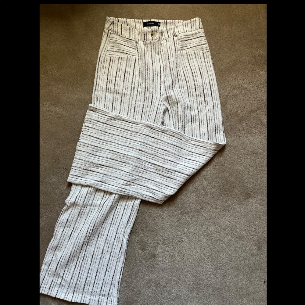 Textured Stripe Pants